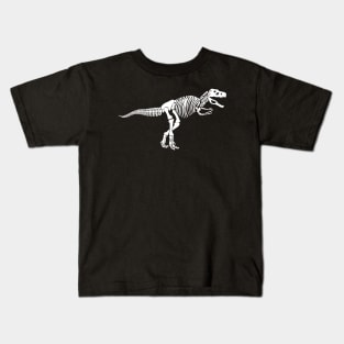 Terra Fossil T-Rex Dinosaur White Kids T-Shirt